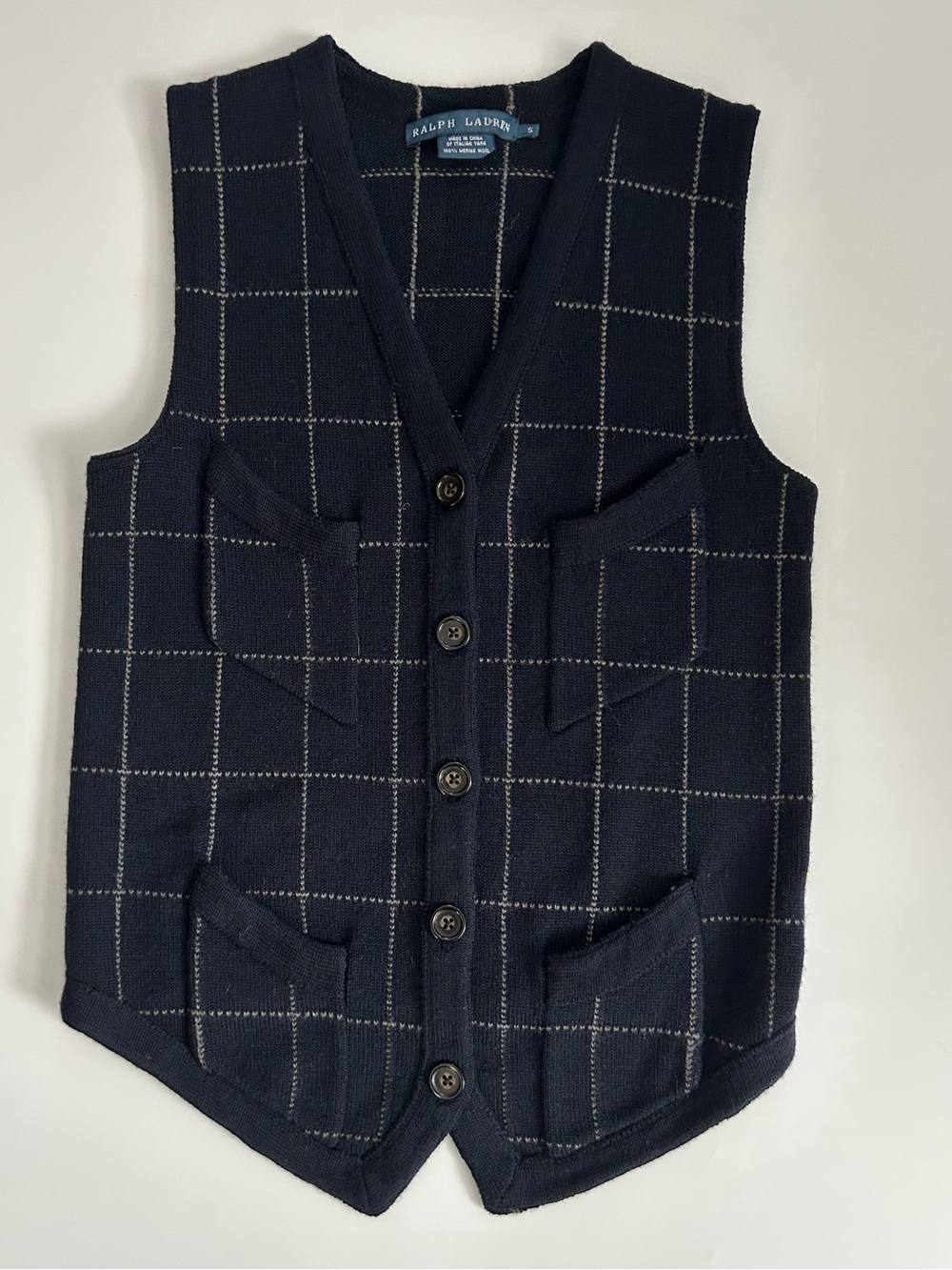 Vintage Ralph Lauren Merino Wool Sweater Vest
Waistcoat
Small
Button Up
Preppy